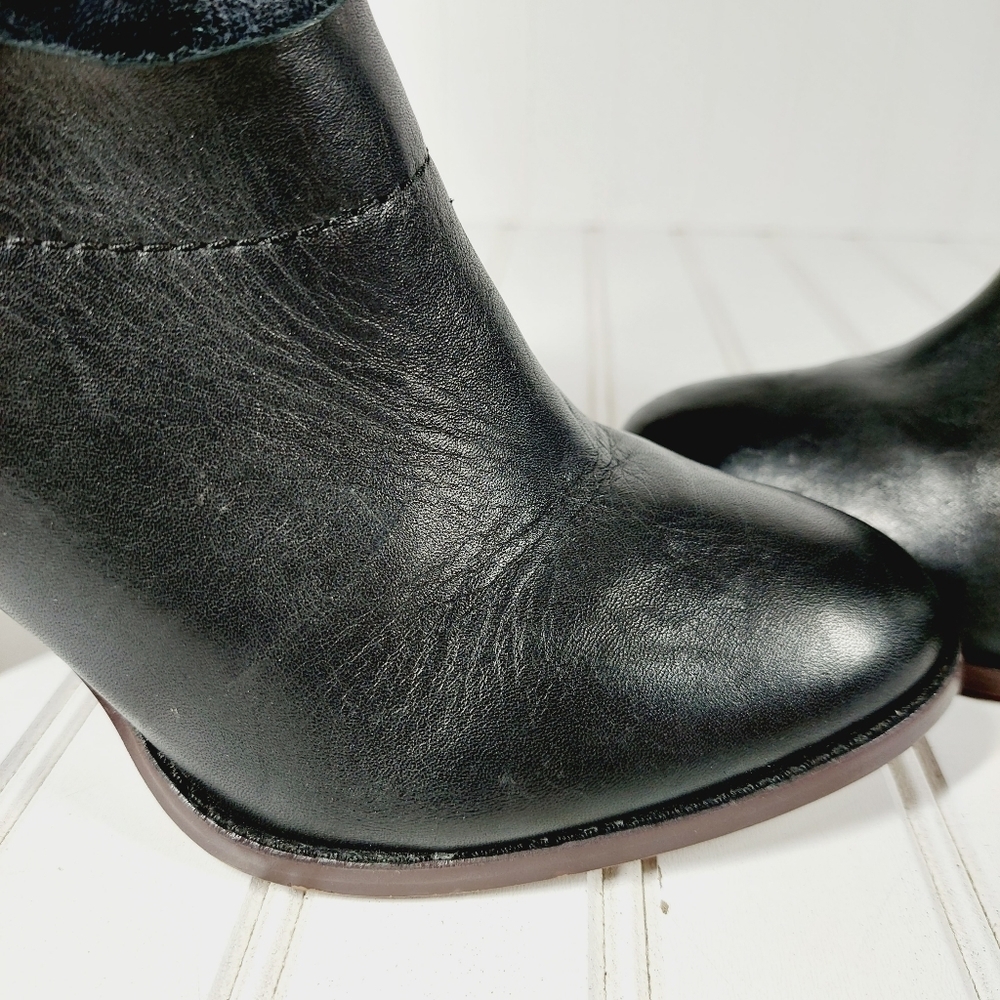 Clarks Kacia Garnet  Women's Boots - Black Leather/Navy Suede E199 - Picture 10 of 16